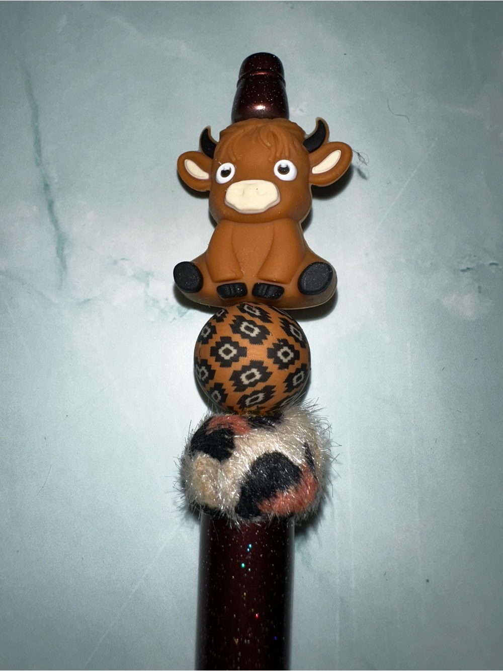 Cute Brown Cow Custom Pen